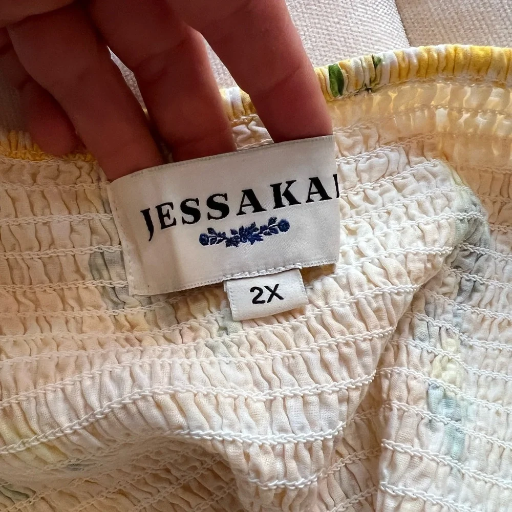 JessaKae Yellow Floral Midi Dress - Picture 3 of 3